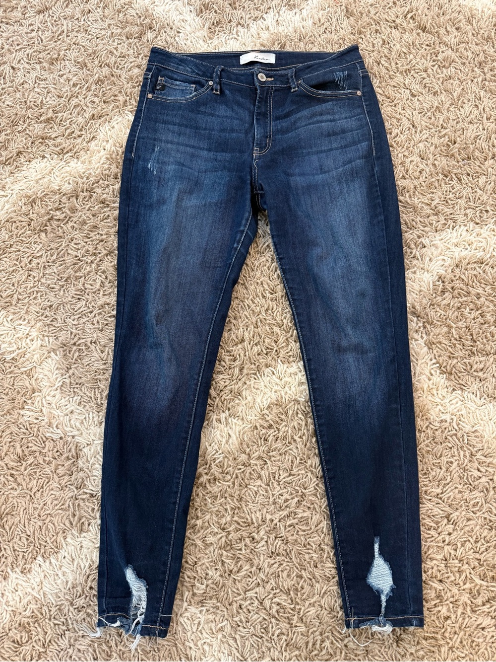 Dark Blue Wash Skinny Jeans